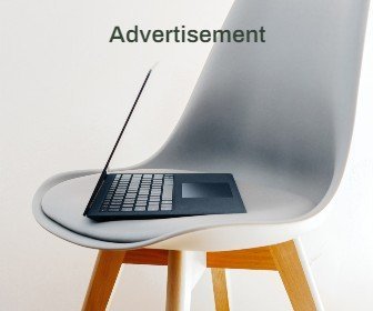 Laptop on office chair representing online advertisement services